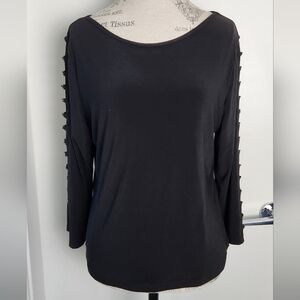 Clara Black Sequin Cutout Top